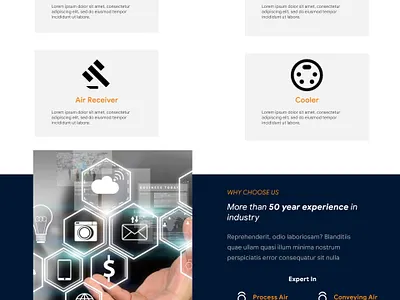Mechanical Company Website Design adobexd company manufacturing mechanical webdesign worker