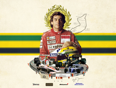 Legends Series - Senna . 2021 art ayrton senna boss brazil cars collage design f1 idol legends lotus maclaren racing series toleman toleman turdus willians