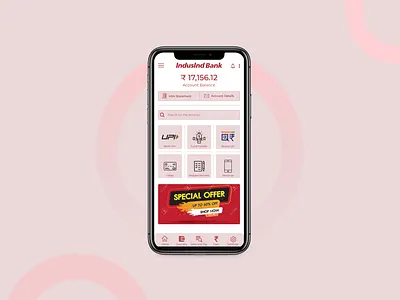 IndusInd Bank Mobile app redesign app design bank bankapp banking app