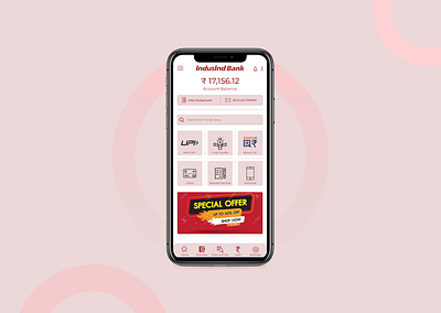 IndusInd Bank Mobile app redesign app design bank bankapp banking app