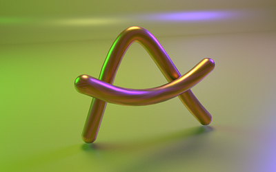 Letter A - C4D Exploration 1st shot 3d 3d art c4d cinema4d design illustration letter photoshop practice ui