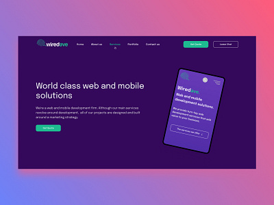 Mobile Development - Home Page design flat ui ux web