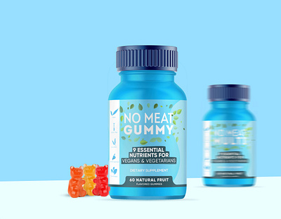 Gummies Label Design (2021) art branding design flat graphic design icon illustration illustrator logo minimal