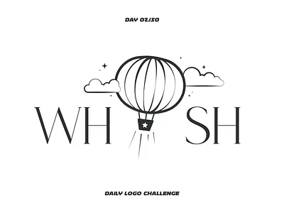 Daily Logo Challenge #2 - Hot Air Balloon dailylogochallenge dailylogochallengeday2 design digital design hot air balloon logo logo design logodesign woosh
