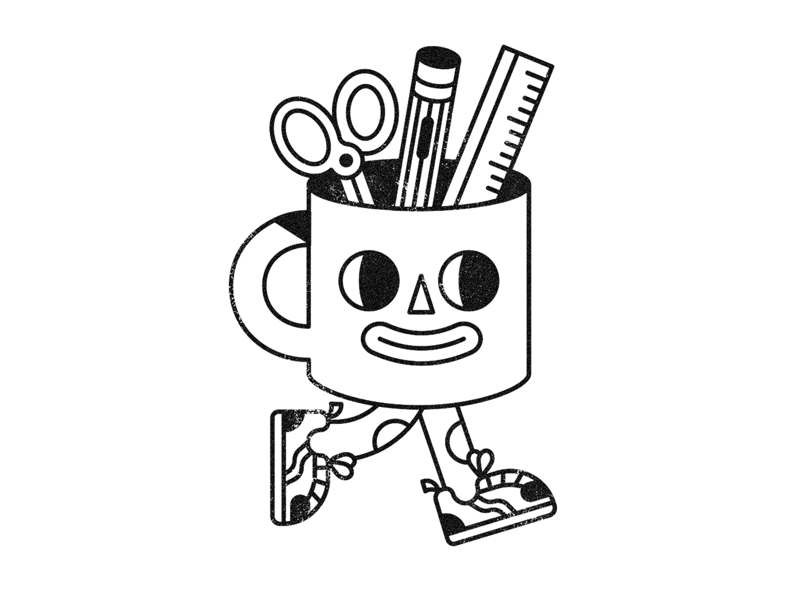 Creative Cuppa Animation animation art supplies bright character design coffee cup colorful creative block creativity cute design flat graphic design illustration illustrator inspiration mascot design minimalistic simple texture vector