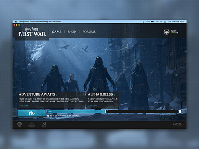 Harry Potter MMORPG Launcher Concept concept design fan fanart game games harry harrypotter launcher mmo morena daniel play potter ui ux videogame