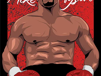 Mike Tyson boxer boxing digital art illustration mike mike tyson vectorart