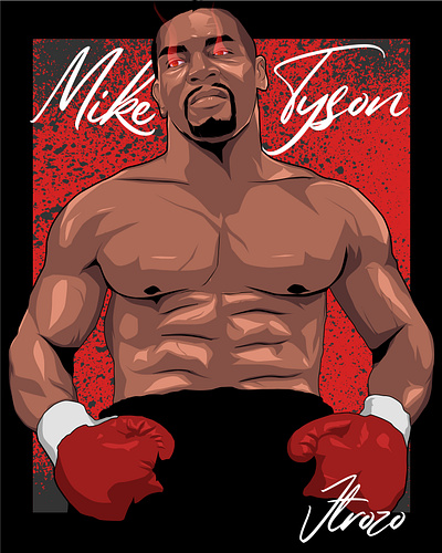 Mike Tyson boxer boxing digital art illustration mike mike tyson vectorart