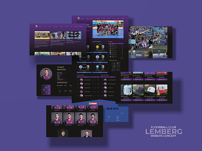 Lemberg Floorball Club UI/UX Design design floorball landingpage sport ui ux web webdesign website