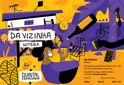 Da Vizinha beer design illustration prints vector