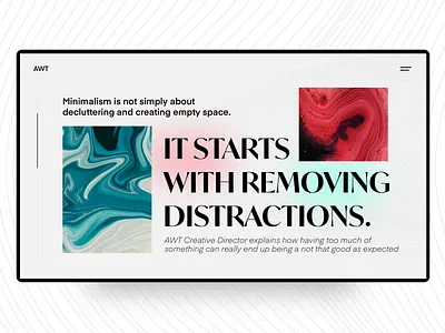 AWT Art Direction Studio agency award awwwards clean creative creative direction fullscreen illustration minimal minimalist web website design