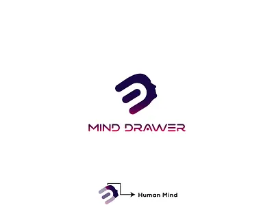 Mind Drawer Logo brain logo branding design graphic human logo logo logo design logodesign logotype tech logo technology logo