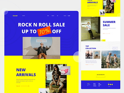 Fashion Landing Page colorful concept design digital e commerce fashion graphic kid landing page layout market men outfit shop shopping ui ux web women