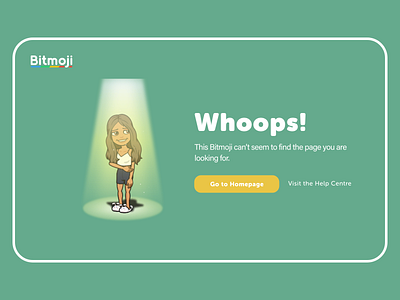 Daily UI 8/100 404 error 404 error page 404page adobe xd adobexd bitmoji daily 100 challenge daily ui daily ui 008 dailyui dailyuichallenge design fashion app figma figma design ui website design