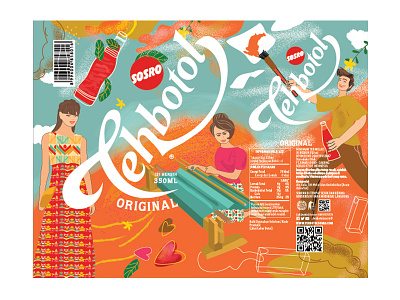 Label Design contest Teh Botol Indonesia botol bottle illustration indonesia indonesian kontes packaging tea teh tehbotol