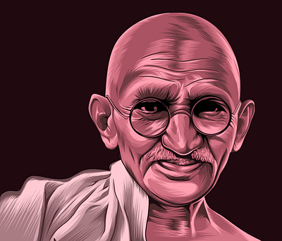 New illustration for mohatma gandhi design digitalart draw drawingart icon illustration mohatma gandhi mohatma gandhi portrait portrait art vector