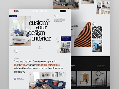 Effort Property - Furniture Landing Page chair decor furniture homepage interior landing page product property responsive service shop sofa ui uiux web design website