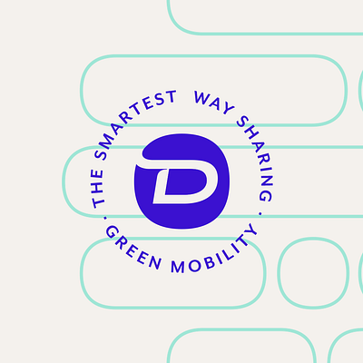 Green Mobility badge branding geometry logo logotype monogram