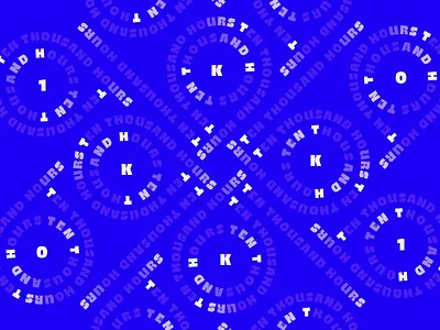 10 K HRS animation blue design digital illustration minimal simple typography vector