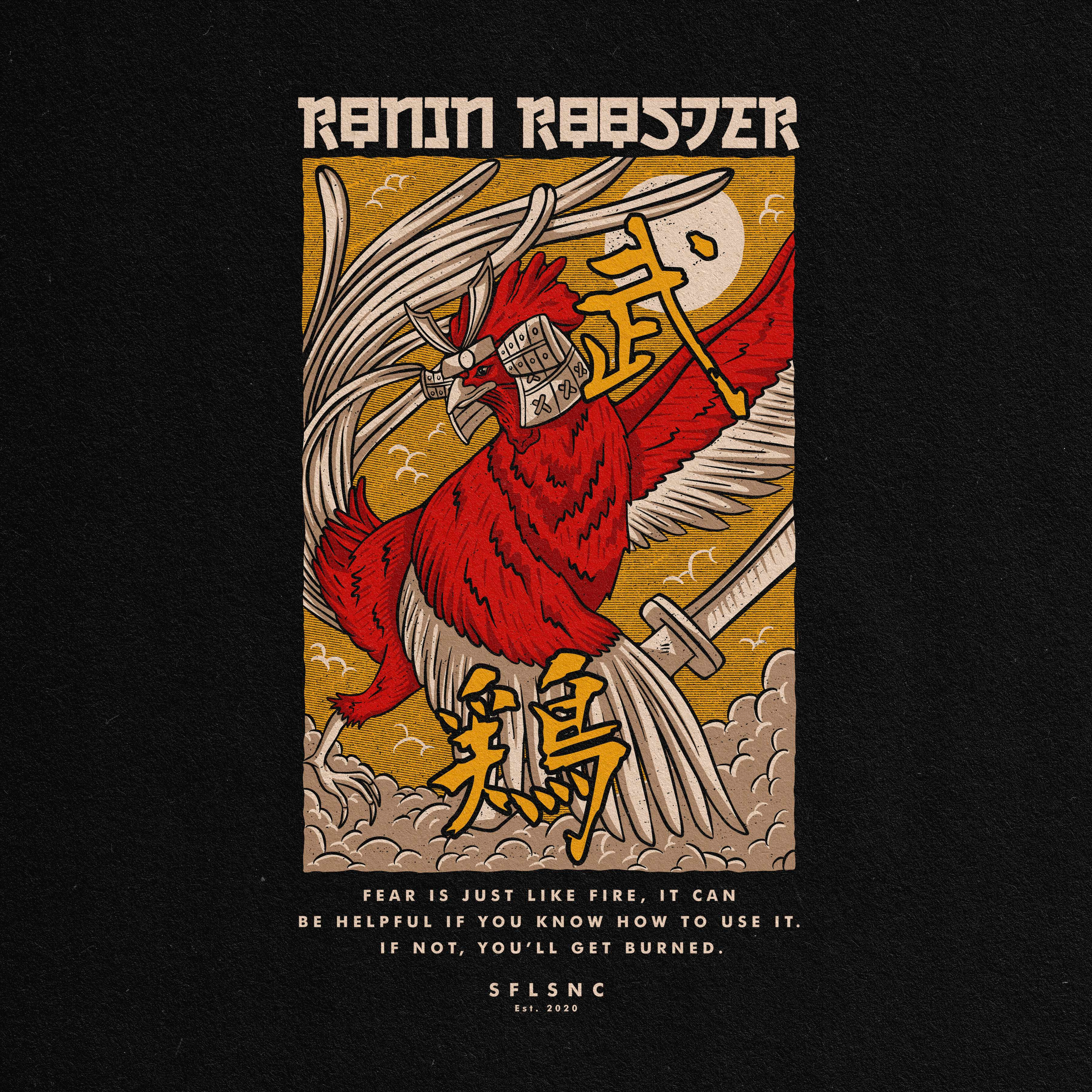 Japanese T-shirt Design Illustration 3d animation art badge badge logo branding design graphic design illustration illustrator logo motion graphics tropical ui vector