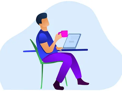 Flat Illustration Of a Boy Holding a Cup artwork cartoon design flat flat illustration graphics design illustration minimal ui ux vector