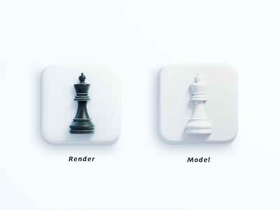 Chess Icon 3d design icon illustration logo ui