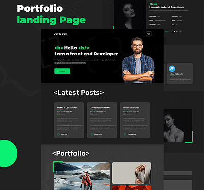 Personal Portfolio landing page landingpage portfolio ui uiux