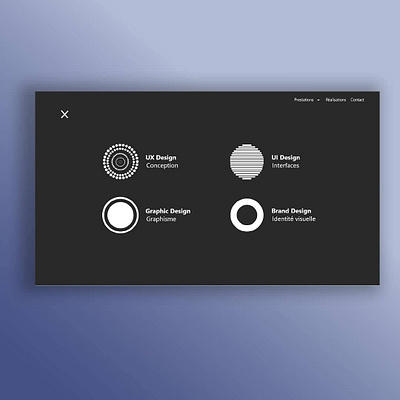 Start Up menu design menu ui ux