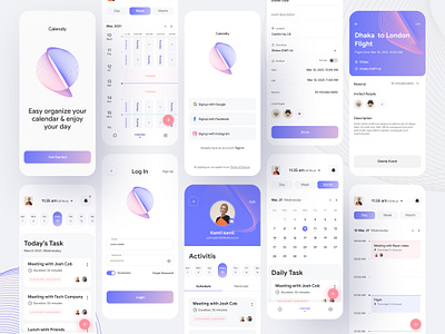 Calendar app ui ux design 2021 trend agency branding app best shot booking app calendar app dailyui design dribbble best shot ios mobile app design problem solving product design schedule app time zone trendy design typography ui ui design ux