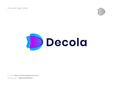 Decola - Abstract Letter D Logo | Unused abstract logo app icon branding colorful d decola design gradiant graphic design icon identity letter d logo logo design logo icon logo mark minimal modern tech logo vector