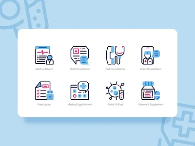Health Monitoring Icons health icon icon design icon set iconography icons medical