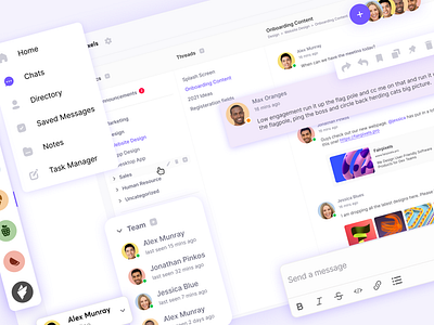 Team Chat SaaS b2b dev saas software ui