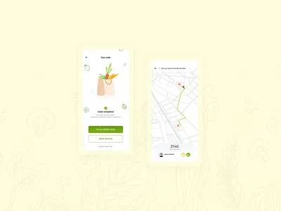 Grocery Delivery App design designer food app food app ui front end developer landing page design mobile app order app ui ui ux design ui ux designer
