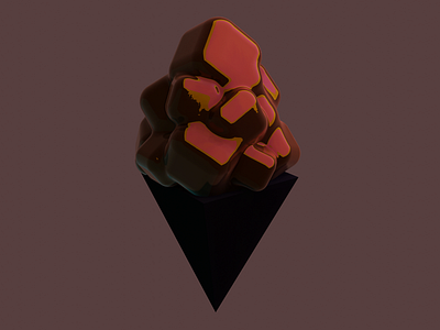 Dark Reverie blender blender3d chocolate darkchocolate darkreverie icecream lowpoly lowpoly3d lowpolyart