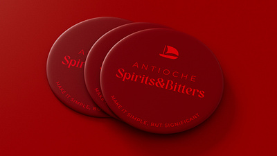 Antioche Bitters 3d design graphic design illustration logo packaging product render spirits wine