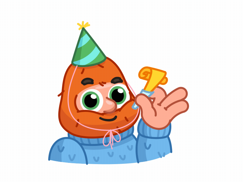 sasquatch! 2d ae after effects animatedstickers animation butterfly character gif party sasquatch stickers telegram