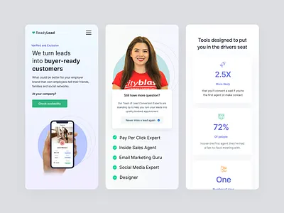 Readylead Responsive Web Ui 2021 agency website best design best designer branding creative design design homepage homepage design homepagedesign landin page landing page ready turjadesign web design webdesign website website design websites