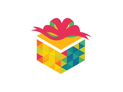 Gift box logo design box colorful box design gift gift box logo gift box logo design illustrator logo logo design modern vector