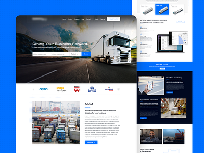 Logistics Website carrier design freight loads logisitcs real real design ship shipment shipping transition transport transportation travel trucks ui ux vehicle