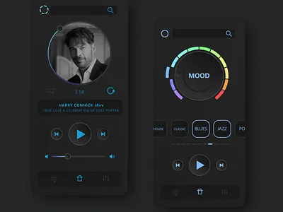 Mood Player appdesign ui ux uidesign