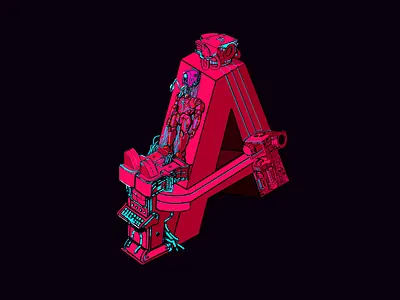 A for Artificial Intelligence 2d 36dayoftype 36days 36daysoftype08 ai artificial intelligence conceptart cyberpunk cyberpunkart hoverbike illustration lettera machineman robot scifi scifiart steampunk typogaphy wacom