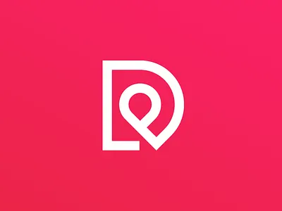 D + Location Pin app branding design designer logo logodesign logodesigner logos typography ui