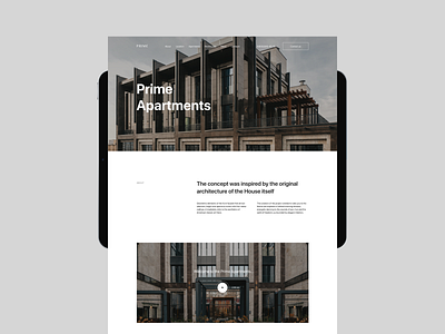 Prime Apartments - Premium real estate #1 apartment apartment design apartments design minimal real estate realestate ui ux