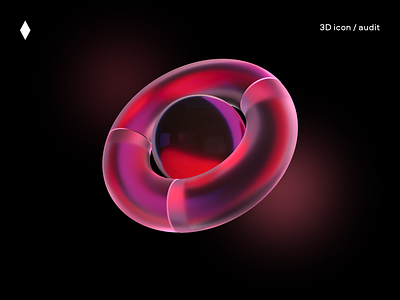 3D icon for audit service 3d 3d modeling blender branding cinema4d illustration logo vector