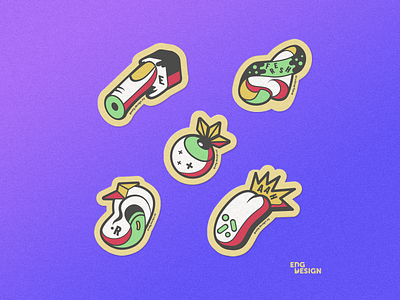 Senses Stickers character design concept design draw graphic design illustration vector