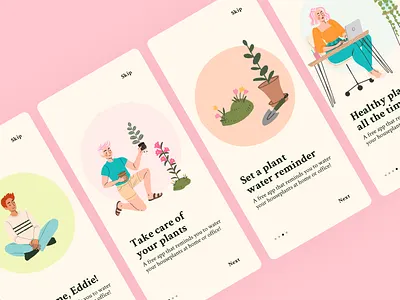 Onboarding Screens with Olá free freebies illustration illustration design illustrations illustrations／ui illustrator system ui ux