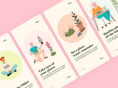 Onboarding Screens with Olá free freebies illustration illustration design illustrations illustrations／ui illustrator system ui ux