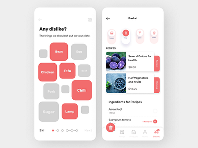 Healthy Diet App design ui