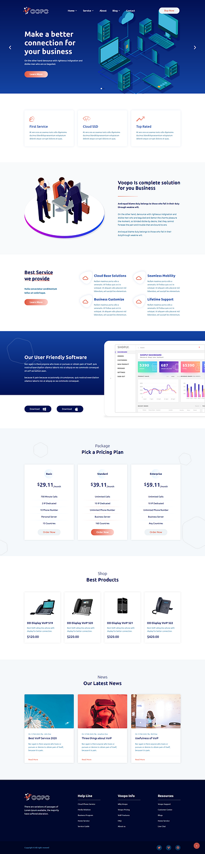 Voopo React JS VOIP Service Template cloud services cloud storage cloud technology modern react js template react listing react template react voip telecom telecommunication telemarketing voice voip business voip calls voip providers