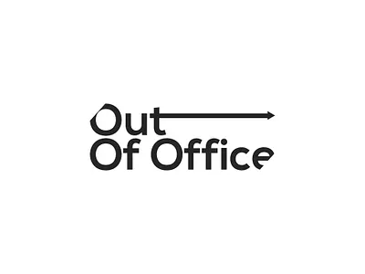 Out of office Logo branding design freelance freelancing logo freelancing logo graphic graphicdesign illustration logo logo design logodesign logotype